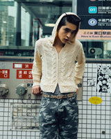 【HIROKI TSUZUKI】COTTON KNIT ZIP HOODIE