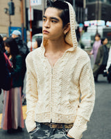 【HIROKI TSUZUKI】COTTON KNIT ZIP HOODIE