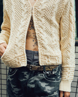 【HIROKI TSUZUKI】COTTON KNIT ZIP HOODIE