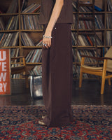 웨스턴 배기 스트라이프 슬랙스