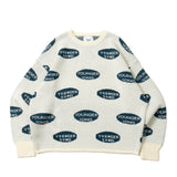 圓徽標jacquard編織