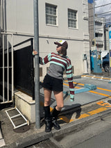 layered border sheer knit