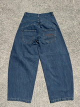 復古風格側縫氣球牛仔褲