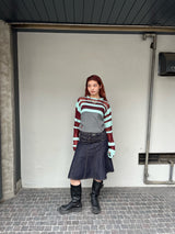 layered border sheer knit