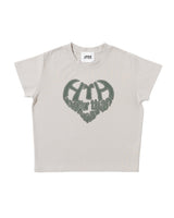 HEART LOGO APPLIQUÉ CROPPED TEE