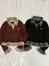 레이어드 카디건 확인 【yung】