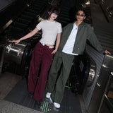 HTH×Dickies Side zip wide pants