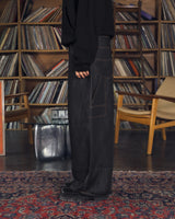 Overdyed wide baggy rayon summer denim