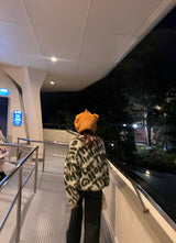 徽標蓬鬆的針織