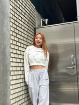 random heart cropped sweat