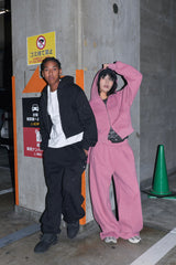 rhinestone curve sweat pants