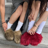 fur sandal