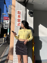 shaggy cropped cardigan