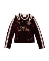 VARSITY VELOUR TOP