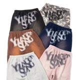 over dye universal logo wide sweat pants