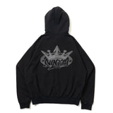 國王徽標拉鍊連帽衫