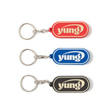 Yung徽標橡膠鑰匙戒指