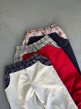 Check pattern sweat pants