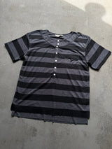 2-Layered Henley Rhinestone Tee