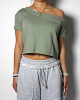 EYELET OFF-SHOULDER TOPS