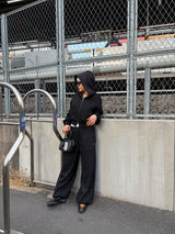 H heart logo rhinestone zip hoodie