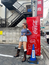 rib shoulder long tee