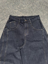 復古風格側縫氣球牛仔褲