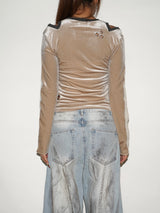VARSITY VELOUR TOP
