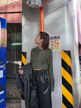 shaggy cropped cardigan