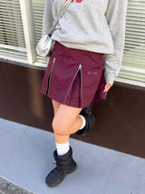 HTH×Dickies Zip mini skirt