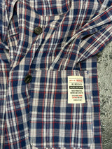 チェック柄のテーラードジャケット