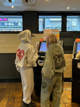 像心臟徽標汗水褲一樣復古