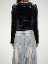 VARSITY VELOUR TOP