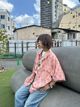 fringe checked shirt