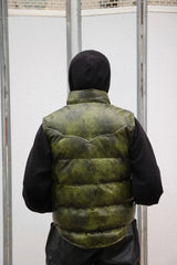 western faux leather down vest