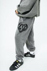 像心臟徽標汗水褲一樣復古