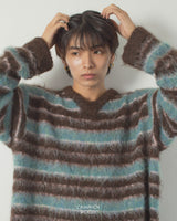 Wool Mix Shaggy v Necker Sweater