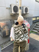 徽標蓬鬆的針織