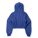 2way shoulder zip hoodie