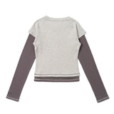 waffle layered long tee