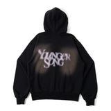 over dye universal logo zip hoodie