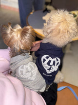 glitter heart logo hoodie (for pets)