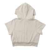 short sleeve zip hoodie