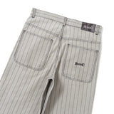 BU STRIPE BAGGY DENIM PANTS