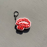 圓徽標橡膠鑰匙圈