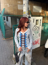 ARGYLE SWITCH KNIT