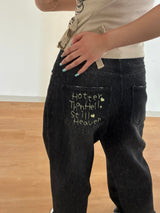 STITCH LOGO STRAIGHT DENIM PANTS