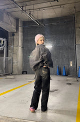 Curve Stitch Denim Pants