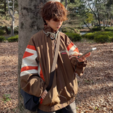 bi-color nylon blouson