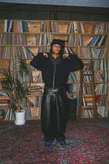 ballsy knit double zip hoodie